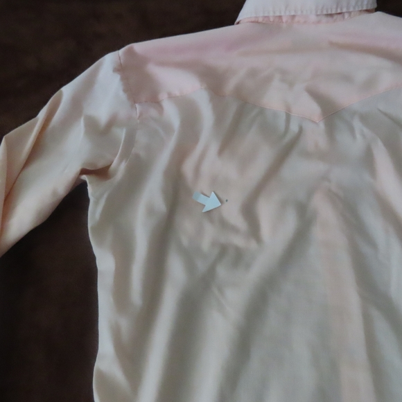 H Bar C Ranchwear Vintage 1970s Permanent Press pearl snap button Front Shirt 16 - Picture 8 of 10